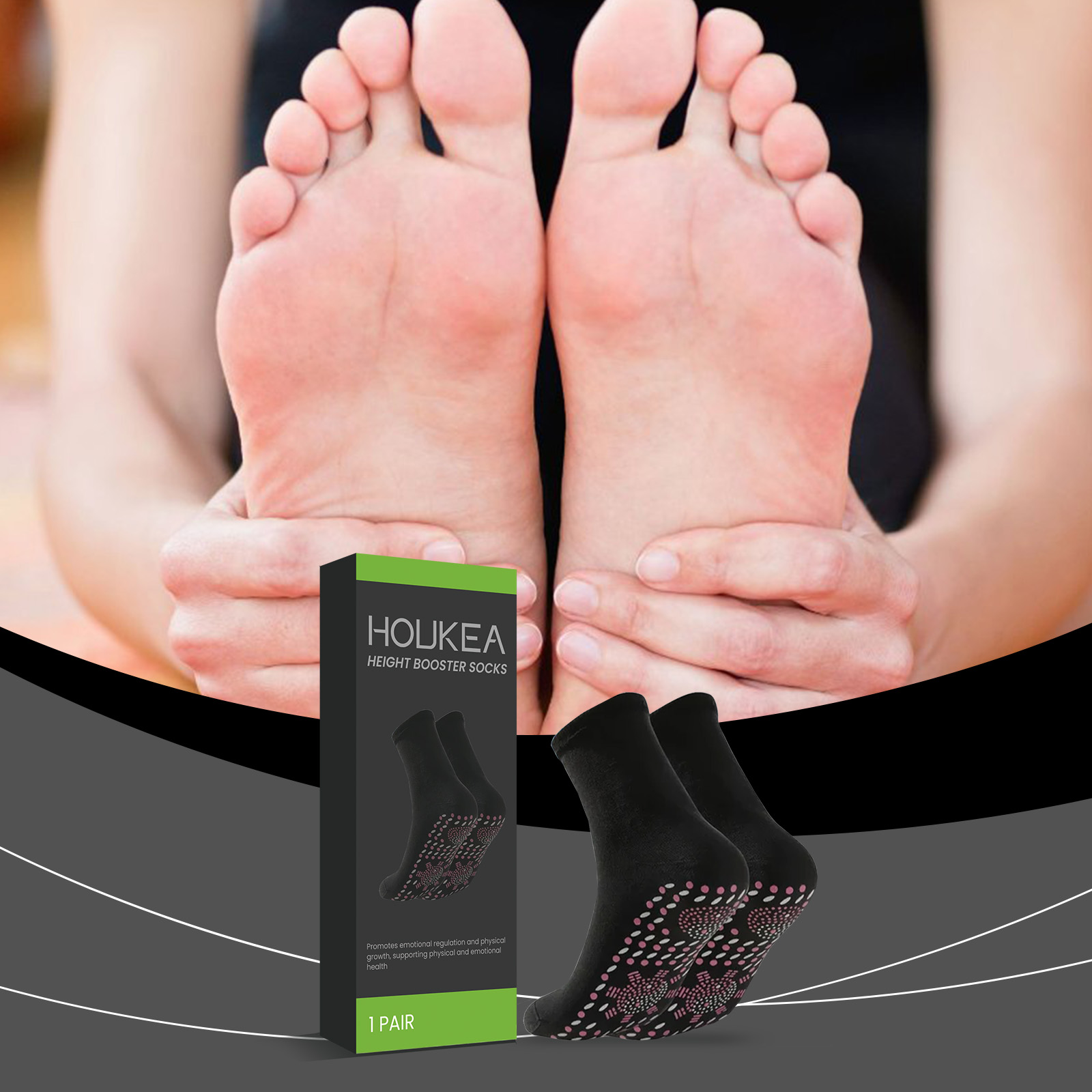 Sports Socks - Meias para os pés com efeito