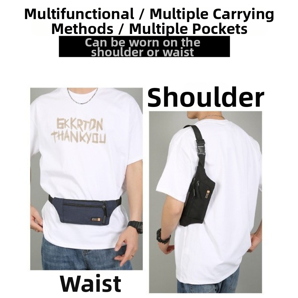 Running Belt - Nova Pochete Masculina de Tecido Oxford