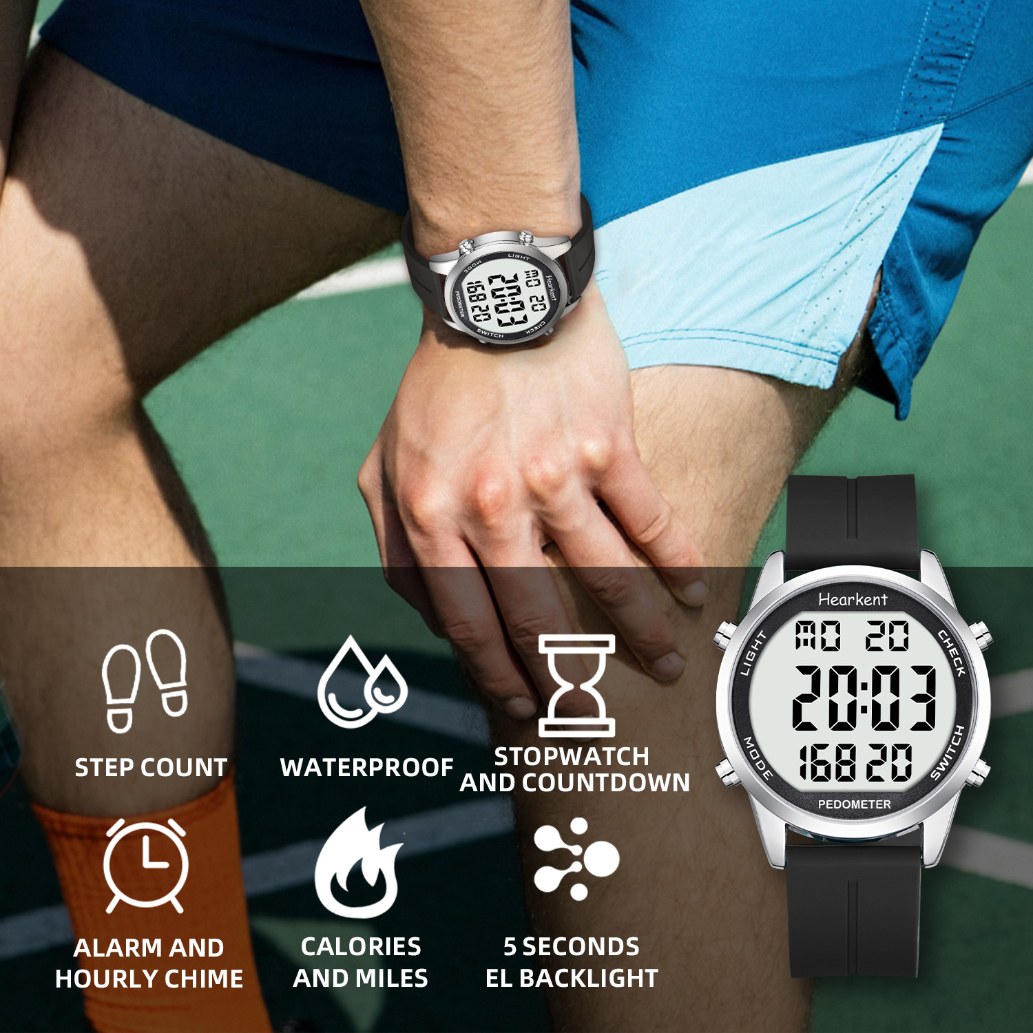 Hearkent pedômetro relógio mas - Running Watch avaliação e preço