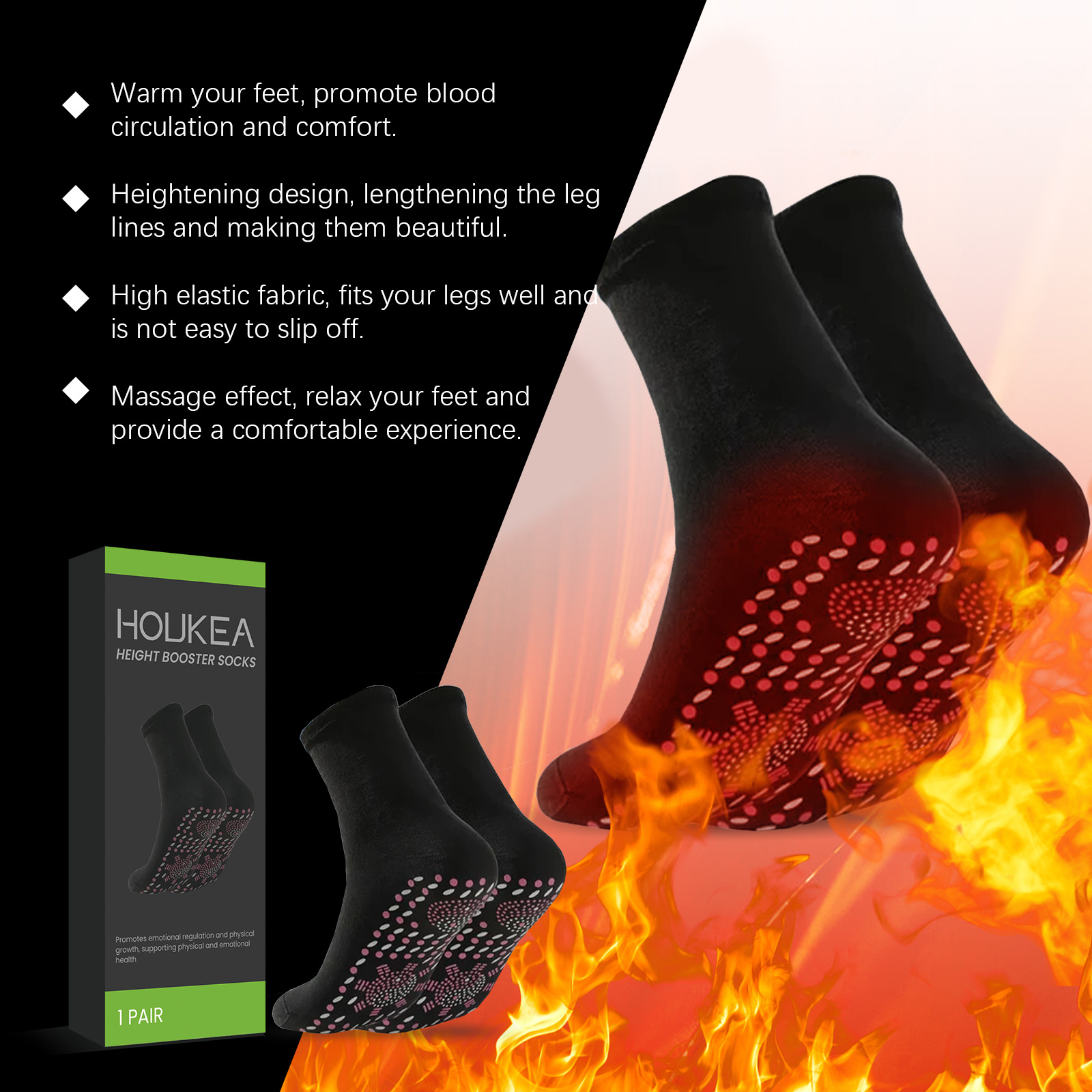Meias para os pés com efeito d - Sports Socks avaliação e preço
