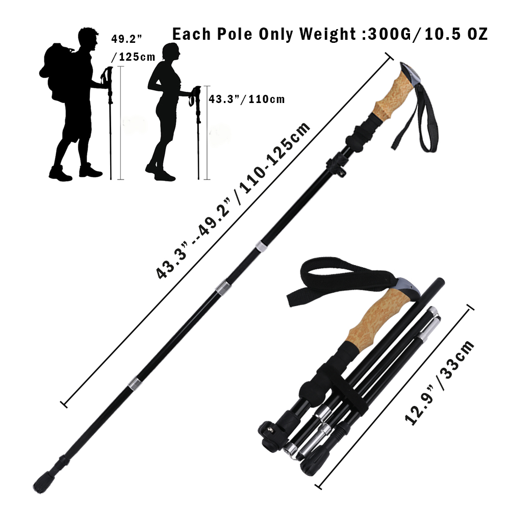 Bastões de caminhada de trekki - Trekking Pole Carbon avaliação e preço